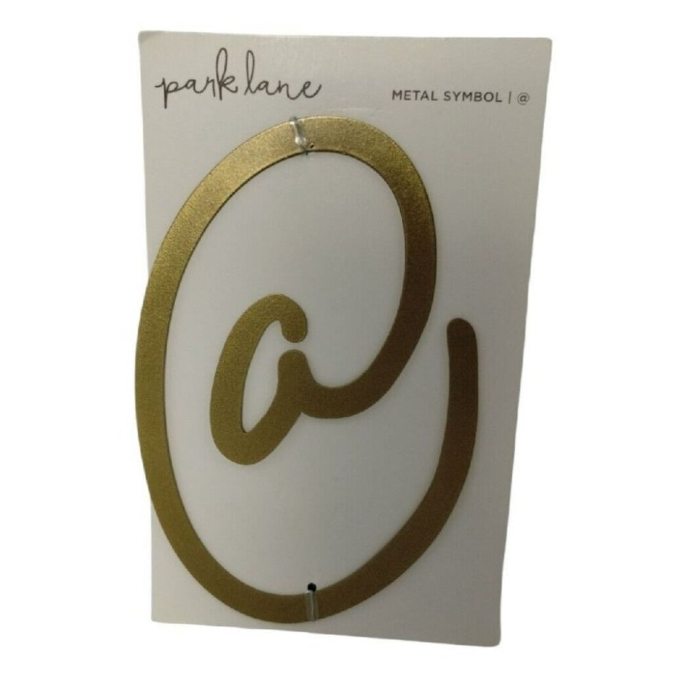 Park Lane Goldtone Metal Number At Symbol Doorplate 4 x 6 in Craft Initial New
